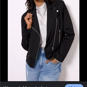 Women's Black Suede Moto Jacket
